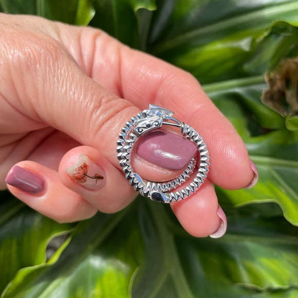 SS Inside- Out Wht CZ Hoops - Picture 7 of 11